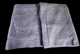 Superior Mateasse Shams Quilted Steel Gray Pair Set Lot 2 100% Cotton Quality - £37.08 GBP