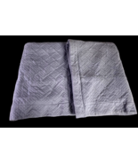 Superior Mateasse Shams Quilted Steel Gray Pair Set Lot 2 100% Cotton Qu... - $46.39