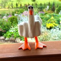 Duck You Figurine, Middle Finger Duck Figurines Home Decor - £19.09 GBP