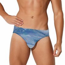 Mondxflaur Marble Textured Swim Briefs Sexy Swimming Trunks Quick Dry At... - £15.97 GBP