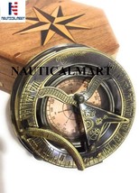 NauticalMart Brass Compass Sundial Clock Marine Boat Gift Pocket Replica Collect - $59.00