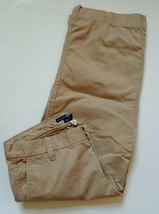 Gap Straight Leg Cropped Capri Pants Womens Size 4 Beige Brown 100% Cotton - £17.20 GBP