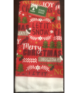 Christmas Towel-&quot;Mrerry Christmas-Let It Snow-Joy-Holidays...&quot;NEW-SHIPS ... - €10,09 EUR