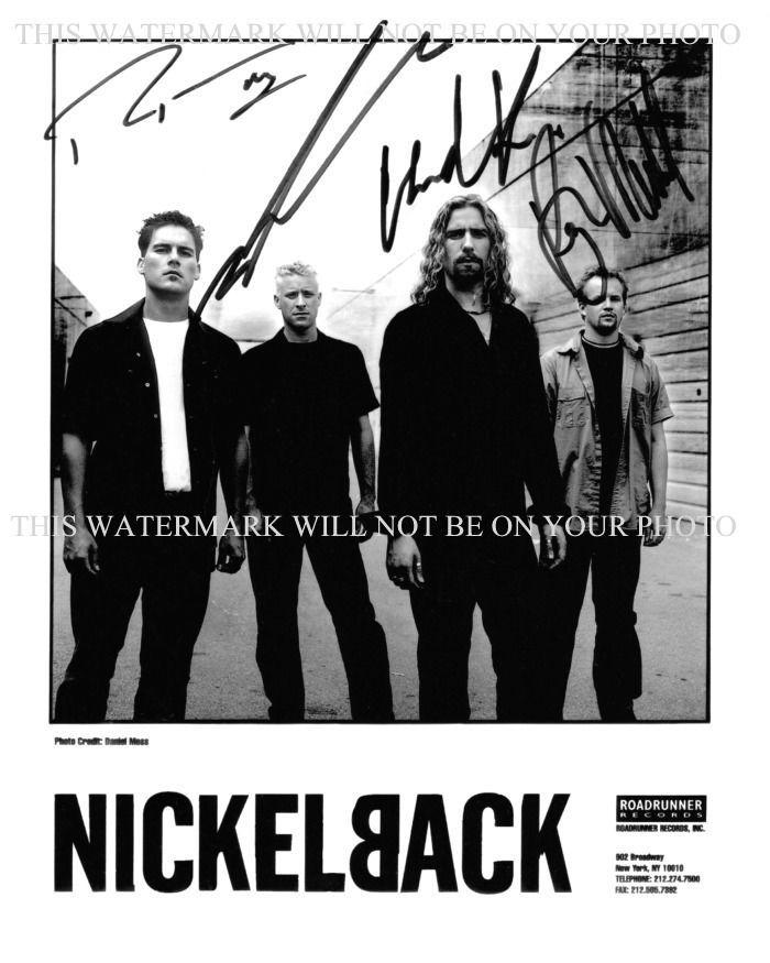 NICKELBACK BAND AUTOGRAPHED SIGNED 8x10 RP PROMO PHOTO AWESOME