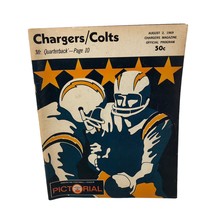 VTG  San Diego Chargers vs Baltimore Colts Program AFL August 2, 1969 St... - $222.74