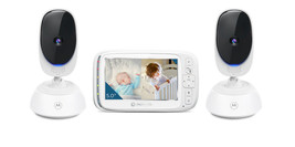 Motorola VM75-2 5&quot; Video Baby Monitor w 2 Cameras, 2.4 GHz Wireless - £71.90 GBP