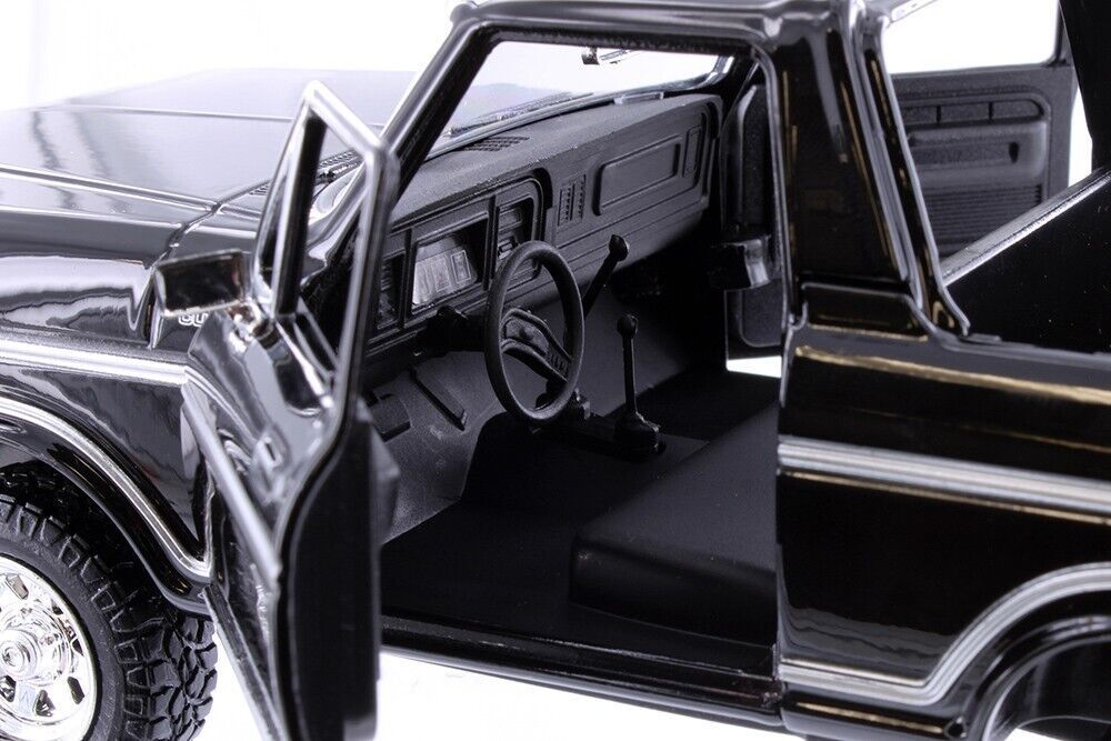 1978 Ford Bronco Pickup - BLACK - 1/24 Scale Diecast Model - Motormax w/ BOX Item image 5