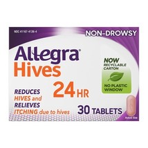 2 Boxes Allegra Hives Antihistamine 24-Hour Tablets, *04/25&amp;06/25**Non-D... - €15,27 EUR