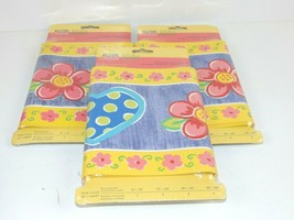 Lot of 3 Restore &amp; Restyle Kids Decorative Wall Border 15&#39; Long Hearts &amp; Flowers - £19.77 GBP