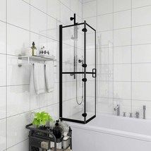 vidaXL Folding Shower Enclosure ESG 31.5&quot;x55.1&quot; Black - $4,979.94 MXN