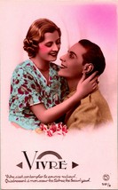 Vtg 1910s RPPC PC Paris Romance &quot;Live&quot; - Vivre - WW1 Soldier UNP - £16.24 GBP