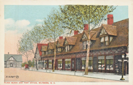 Biltmore North Carolina~Plaza Block And Post OFFICE-HORSE &amp; BUGGY~1920s Postcard - £10.84 GBP