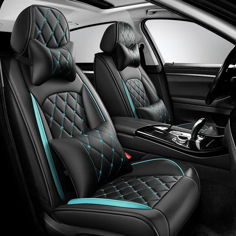 Leather Universal Full Set Car Seat Covers For Mazda CX3 BMW E30 Mercede... - £182.97 GBP+