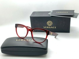 New Versace Eyeglasses Mod. 3268 388 Transparent Red 51-19-140MM /NIB Italy - £93.02 GBP