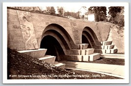 RPPC Entrance to Tunnels From Floating Bridge Seattle Washington WA Postcard K3 - £4.63 GBP