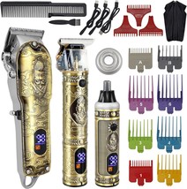 Hair Clippers Beard Trimmer Nose Hair Trimmer Set For Men Professional Clippers - £67.56 GBP
