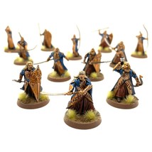 Galadhrim Warriors 12 Painted Miniatures Lorien Elf Paladin Middle-Earth - $184.99