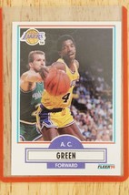 1990-1991 Fleer Basketball Trading Card Los Angeles Lakers AC Green #92 - £3.27 GBP
