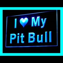 210092B I Love My Pit Bull Pet Gromming Temperament Exclusive LED Light Sign - £17.58 GBP