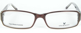 Lyle &amp; Scott Danish Design Alford 1 LS04 Brown /CLEAR Eyeglasses Frame 53-15-135 - £77.08 GBP