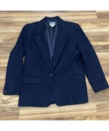 Vtg Pendleton Classic 100% Pure Virgin Wool Women’s Navy Blazer Blue Siz... - £14.19 GBP