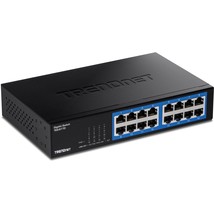 TRENDnet 16-Port Gigabit Desktop Switch, TEG-S17D, 16 x Gigabit RJ-45 Ports, 32G - £94.76 GBP