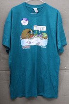 Nwt Gildan Xl Tundra The Comic Strip Tshirt Alaska Fishing Humor Teal Blue - £14.04 GBP