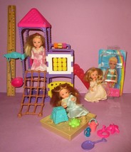 Barbie Chelsea Sister Kelly Doll Toddler Prince Princess Fort Playground Lot  - £26.15 GBP