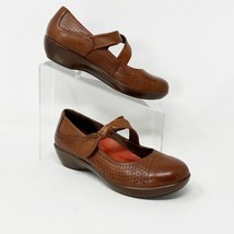 Dansko Womens Camel Brown Leather Laser Cut Mary Jane Comfort Shoe, Size 6 EU 36 - £27.05 GBP