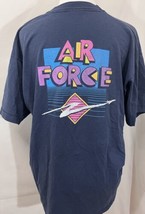 1980s Air Force Shirt Adult XL Blue Single Stitch Mens Made in USA - £14.57 GBP