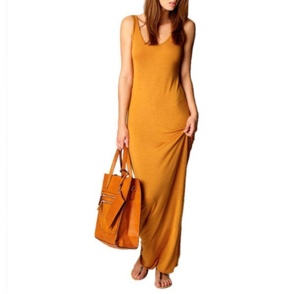 Summer Sleeveless Elegant Women Bodycon Maxi Dress - $14.58