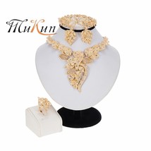 Dubai Fashion gold color jewelry sets African bridal wedding gifts party for wom - £17.42 GBP