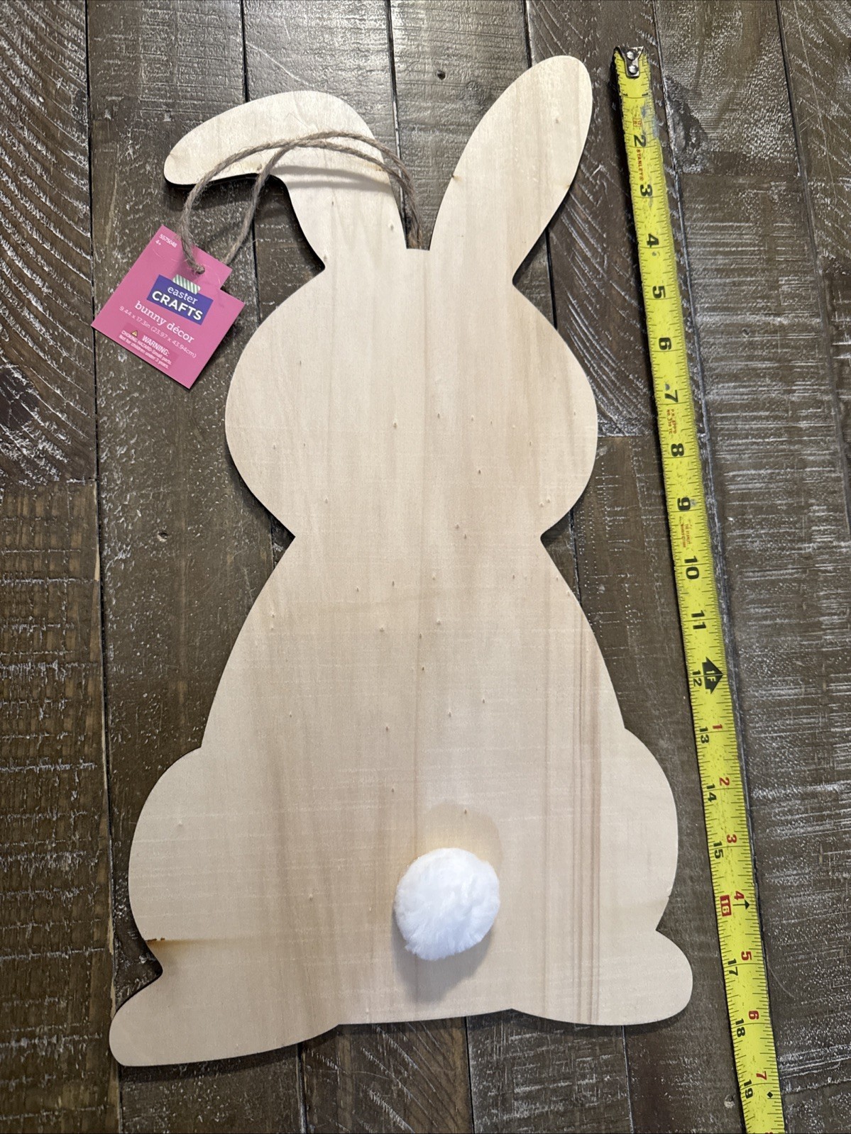 Easter Crafts Paintable Easter Bunny Wall Hanging Sign - $12.75