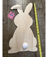 Easter Crafts Paintable Easter Bunny Wall Hanging Sign - $17.58 CAD