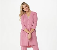 AnyBody SeaWool Button Front Cardigan (Hther Lt Mauve, XXS) A397287 - £10.00 GBP