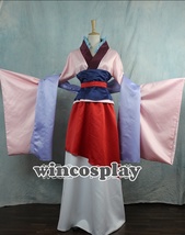  Mulan Cosplay Costume Hua Mulan Pink Cosplay dress Party Outfit - $85.50