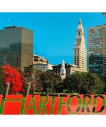 1990s Hartford Connecticut Postcard Unposted Bushnell Park Skyline E86RP5 - €17,34 EUR