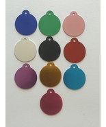 Custom Engraved Round Personalized Pet ID Tag-2 Sizes-10 Color Choices - $23.40 MXN+