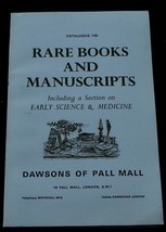 Rare Books and Manuscripts, Dawsons of Pall Mall, Catalogue 149, VGC - £6.30 GBP