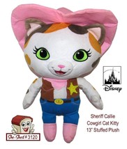 Sheriff Callie Cowgirl Cat Kitty Plush 13” Disney Plush Toy - stuffed animal - £11.95 GBP