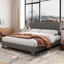 The Allewie Queen Bed Frame In Dark Grey Is An Easy-To-Assemble, Noise-Free, - $161.98