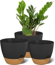 Zmtech 9/10/12 Inch Plant Pots Sets, Selfwatering Planters With, Black, ... - £33.07 GBP