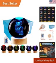 Lifelike Koala Night Light - 3D Crystal Ball Lamp with USB Power &amp; 16 Co... - $663.20 MXN
