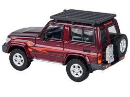 2014 Toyota Land Cruiser LC 71 Red Metallic with Graphics 1/64 Diecast M... - $29.17