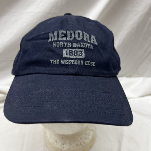 trucker hat baseball Cap Vintage Medora North Dakota The Western Edge Ba... - $39.99