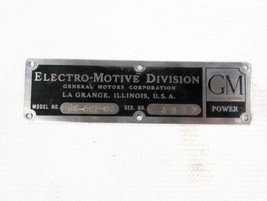 GM Electro-Motive Division Northern Pacific NP 6004 EMD F3 Builder Plate 1/1947 - £639.48 GBP