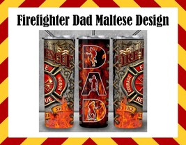 Drink Water Cup - Firefighter Dad Maltese Design - £19.77 GBP+