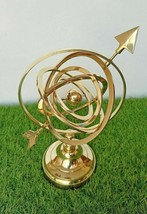 Antique 12&quot; Brass Armillary Sphere Maritime With Arrow Globe x-mas gift ... - £84.57 GBP