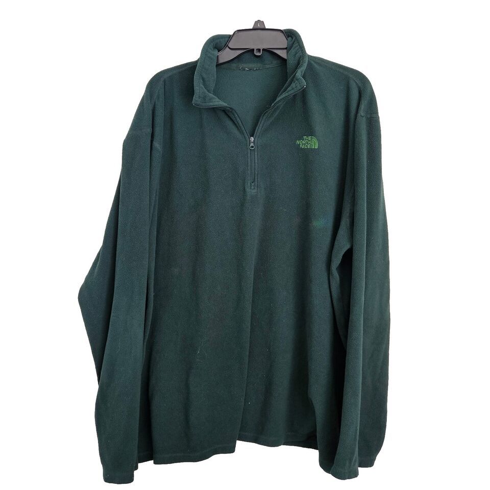 The North Face Green Mens Polartec Fleece Pullover Sweatshirt 2XL - £18.15 GBP