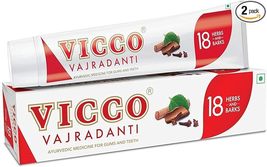 VICCO Vajradanti 2 X Vicco Vajradanti Herbal Toothpaste | Free Shipping - £14.97 GBP